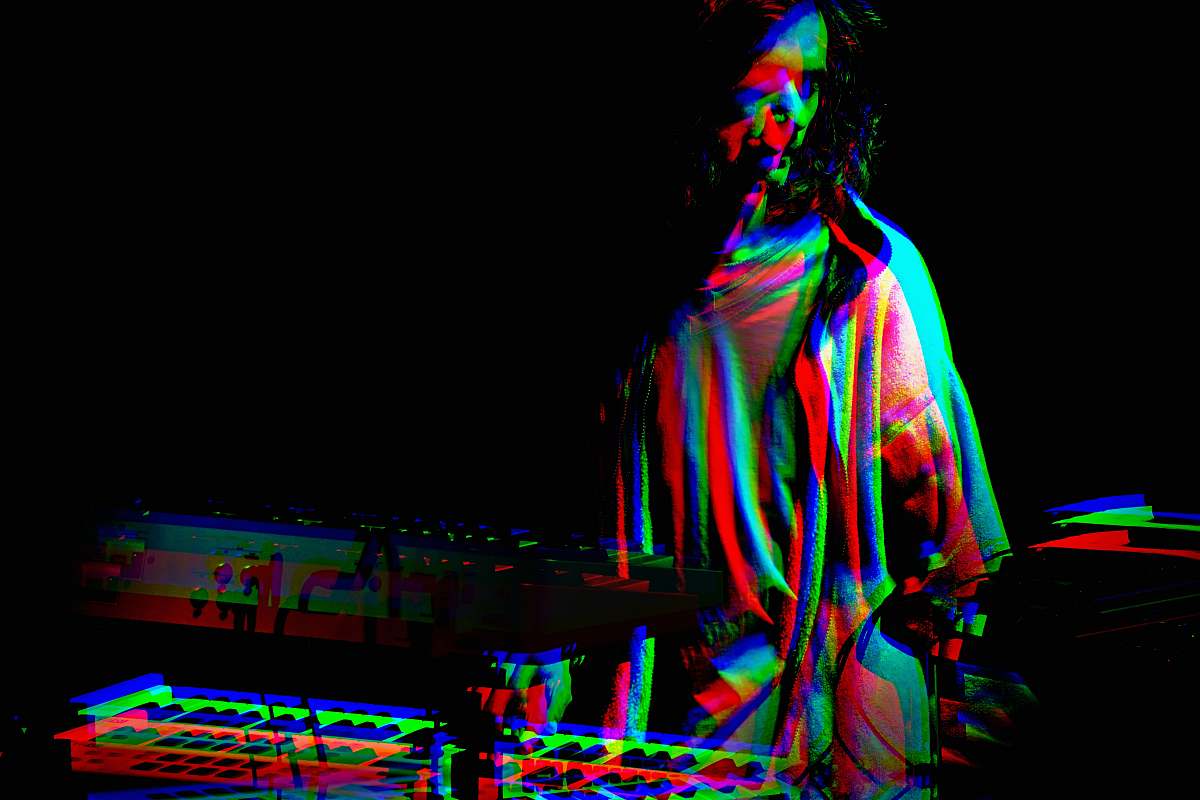 chennai man standing in front DJ controller with photo effect india